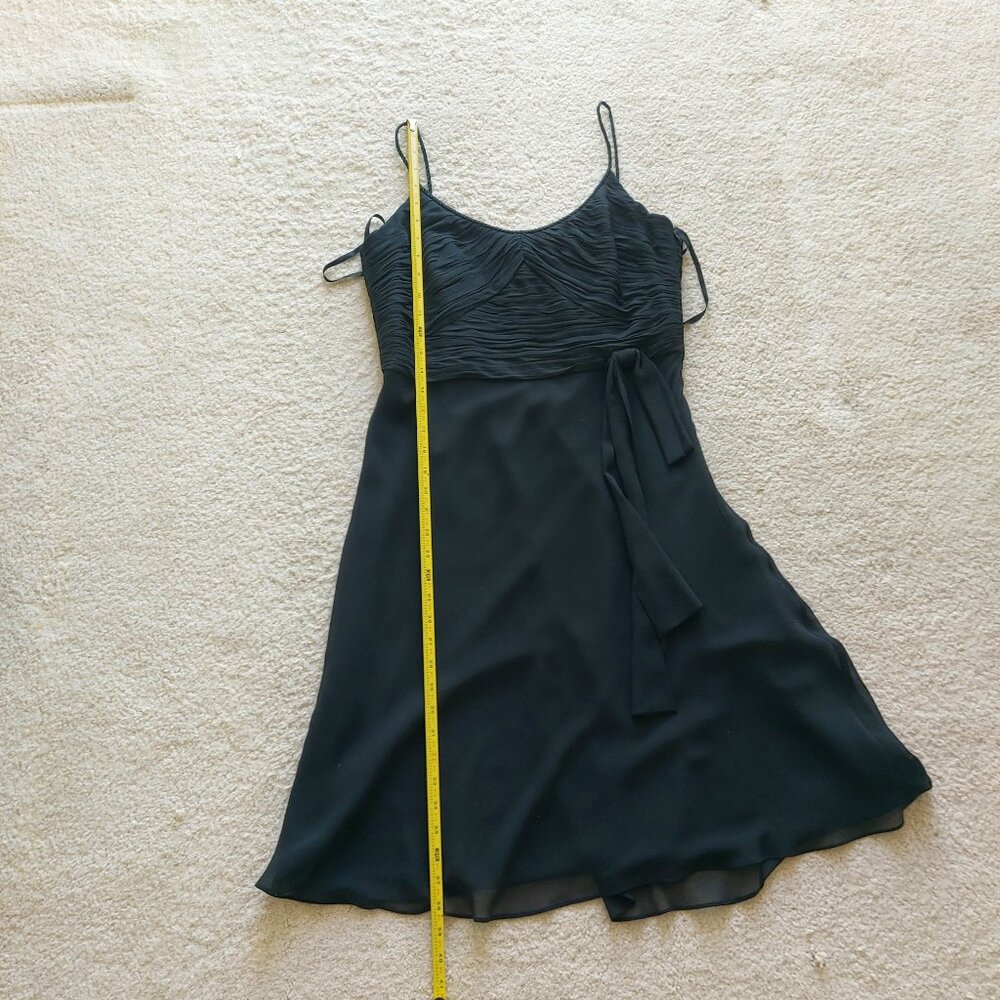 Ann Taylor Silk Chiffon Black 8P Dress, EUC